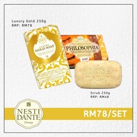 LUXURY COMBO 1  [ 60th ANNIVERSARY GOLD SOAP 250G + SCRUB 250G ]